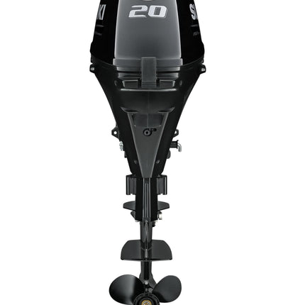 Suzuki 20 HP Black Remote Front