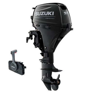 Suzuki 9.9 HP Black Remote Diagonal