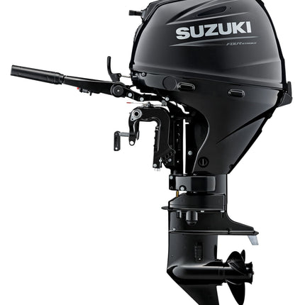 Suzuki 25 HP Black Tiller Side